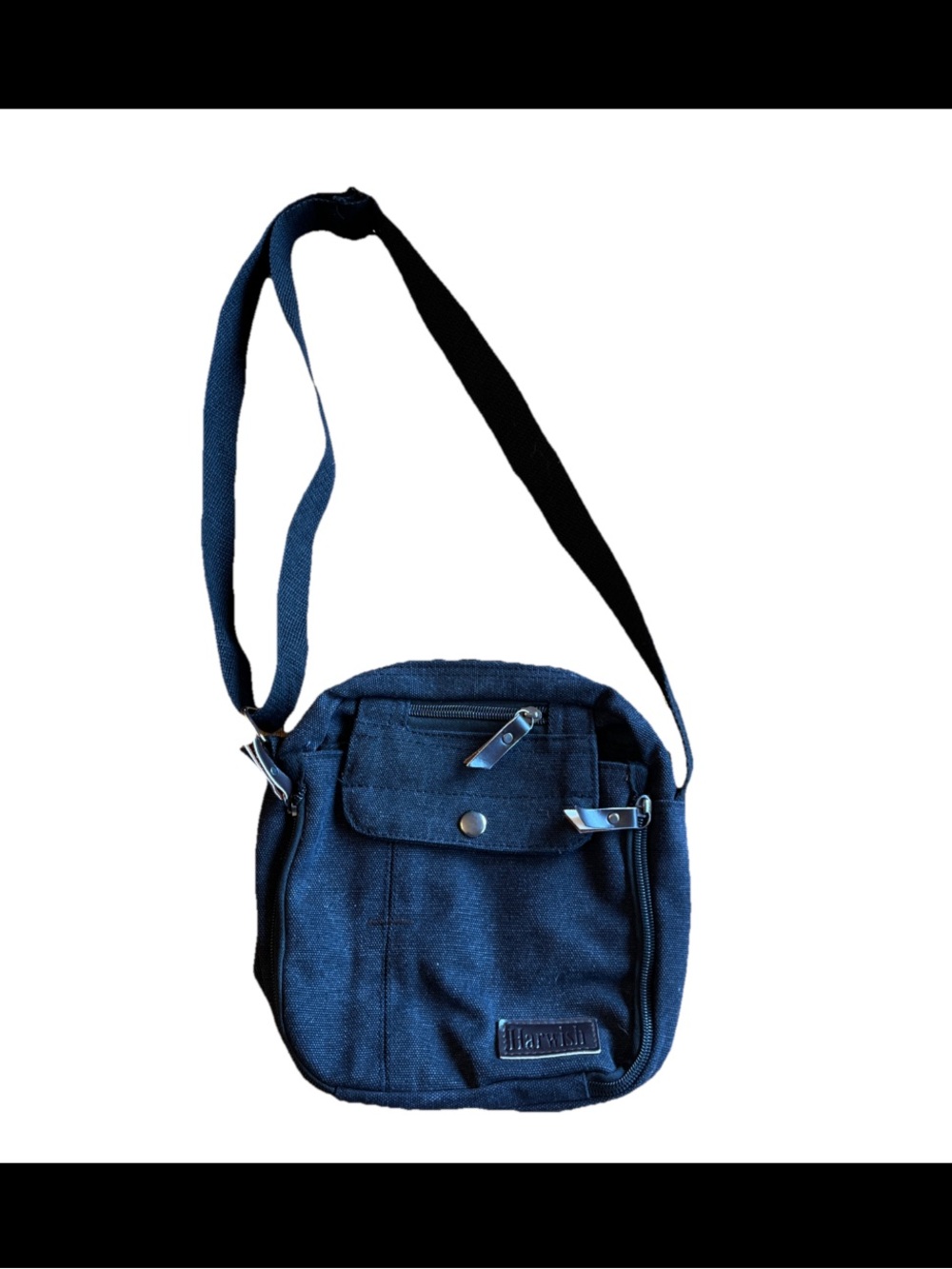 Harwish Unisex Adjustable Shoulder
Strap Zip Gray Crossbody bag